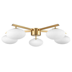 Brushed Brass/White
