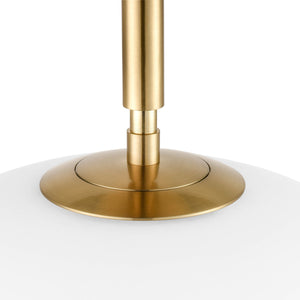 Brushed Brass/White