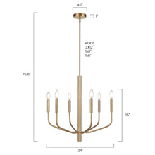 Load image into Gallery viewer, Brushed Brass, dimensios
