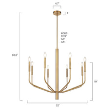 Load image into Gallery viewer, Brushed Brass, dimensios
