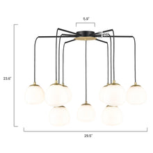 Load image into Gallery viewer, Black/Brass/White, dimensions

