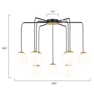 Black/Brass/White, dimensions