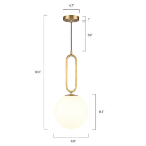 Brass/White, dimensions