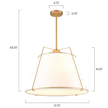 Load image into Gallery viewer, Antique Brass/White, dimensions
