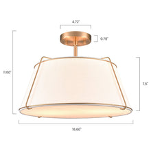 Load image into Gallery viewer, Antique Brass/White, dimensions
