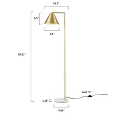 Load image into Gallery viewer, Brushed Brass/White, dimensions
