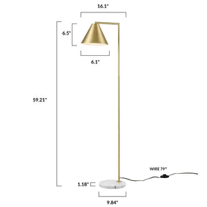 Brushed Brass/White, dimensions
