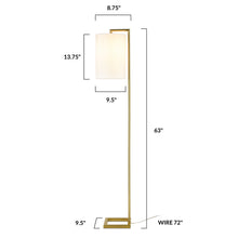 Load image into Gallery viewer, Brushed Brass/White, dimensions
