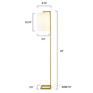 Brushed Brass/White, dimensions