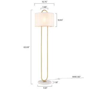 Brass/White, dimensions