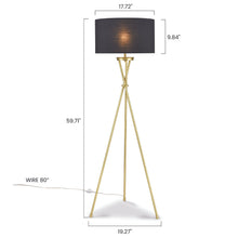 Load image into Gallery viewer, Brass/Black, dimensions
