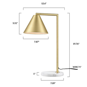 Brushed Brass/White, dimensions