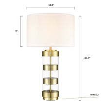 Load image into Gallery viewer, Brushed Brass/White, dimensions
