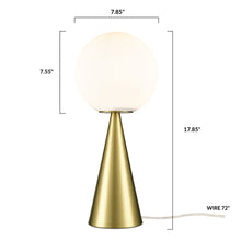 Load image into Gallery viewer, Brushed Brass/Opal, dimensions
