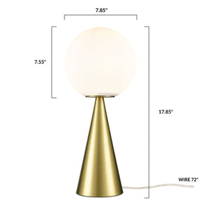 Brushed Brass/Opal, dimensions