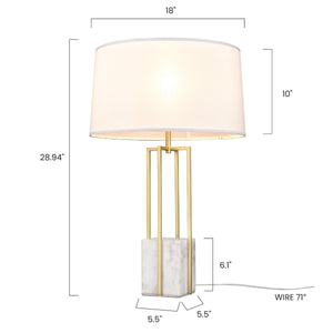 Brass/White, dimensions