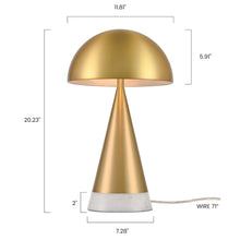 Load image into Gallery viewer, Brass/White, dimensions
