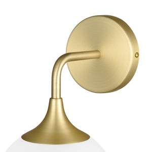 Brushed Brass/White