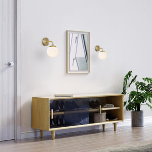 Brushed Brass/White