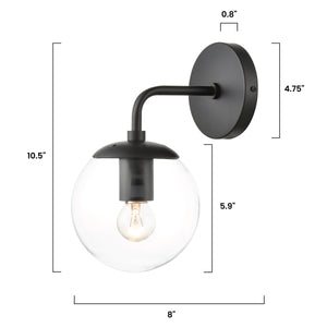 Black/Clear, dimensions