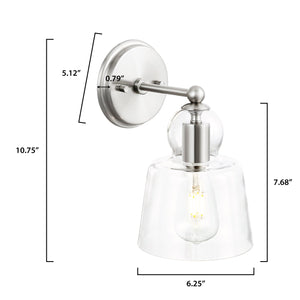 Satin Nickel/Clear, dimensions
