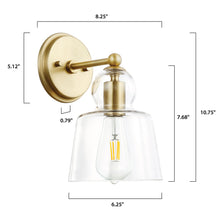 Load image into Gallery viewer, Brushed Brass/Clear
