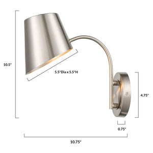 Brushed Nickel, dimensions