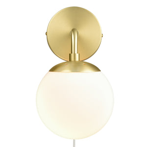Brushed Brass/White