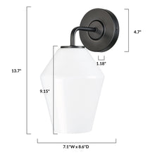 Load image into Gallery viewer, Black/Opal, dimensions
