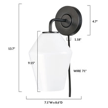 Load image into Gallery viewer, Black/Opal, dimensions
