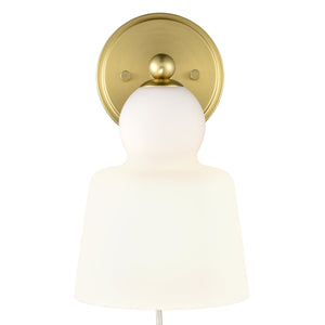 Brushed Brass/White