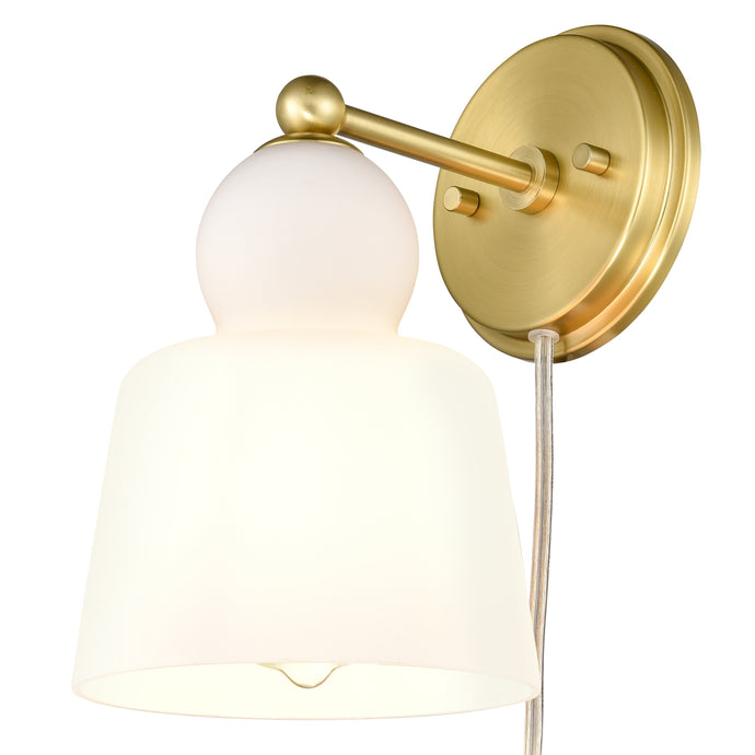 Brushed Brass/White