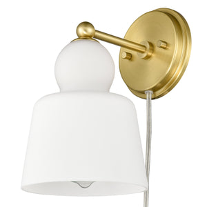 Brushed Brass/White