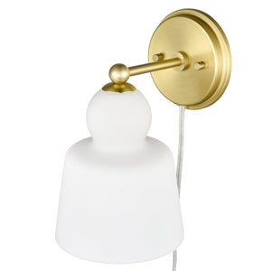 Brushed Brass/White