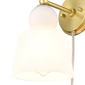 Brushed Brass/White