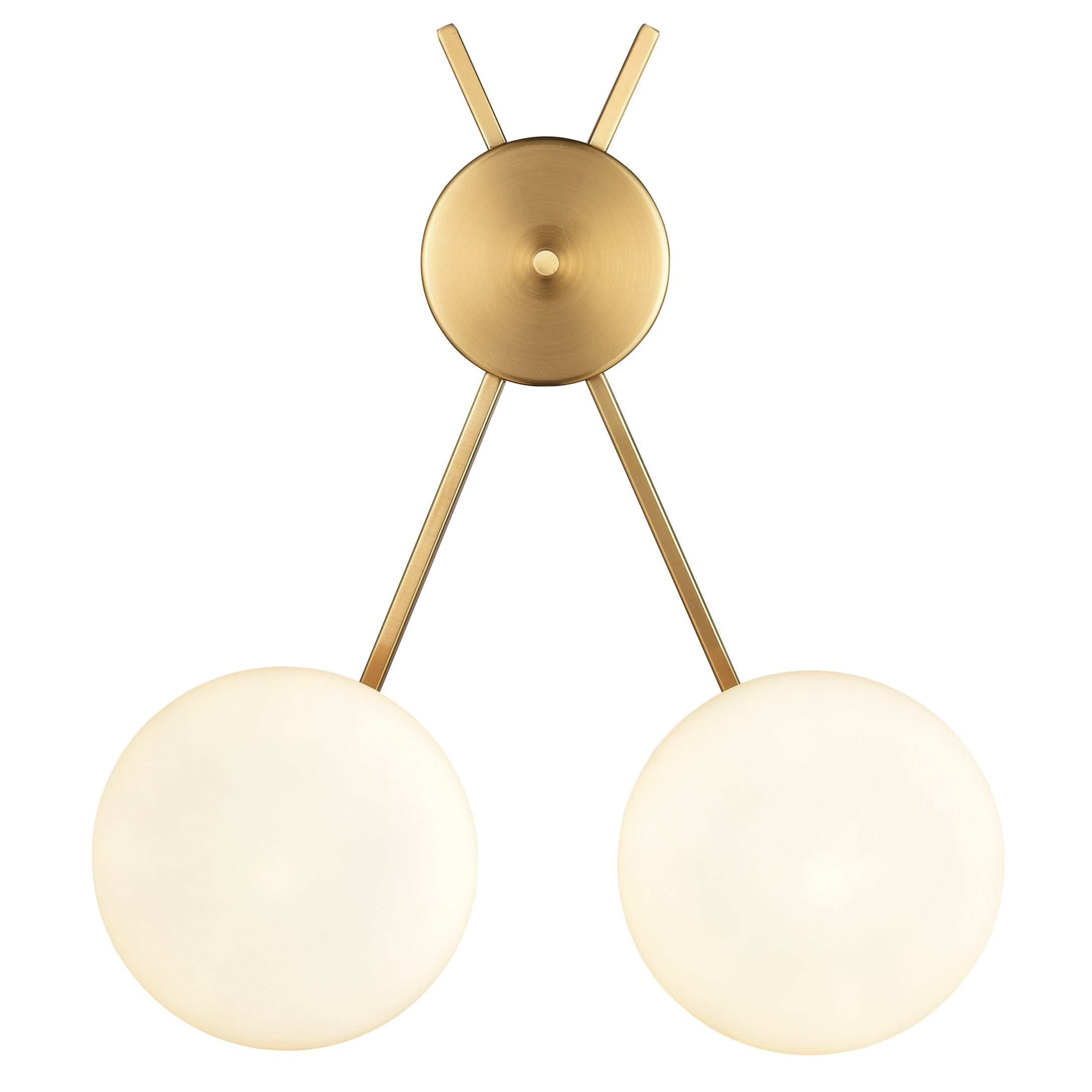 Brushed Brass/White