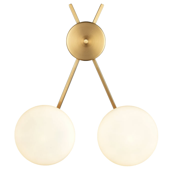 Brushed Brass/White