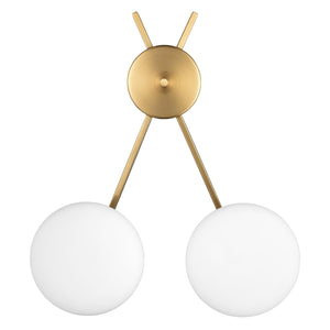 Brushed Brass/White