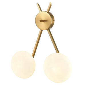 Brushed Brass/White