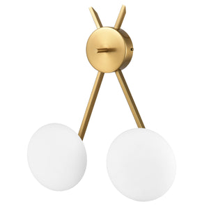 Brushed Brass/White