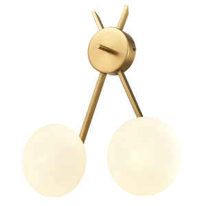 Brushed Brass/White