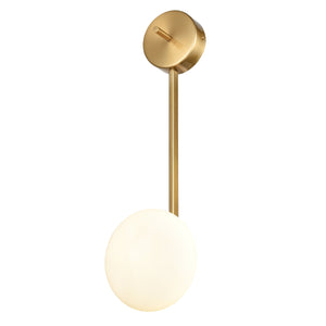 Brushed Brass/White