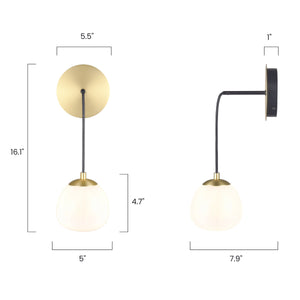 Black/Brass/White, dimensions