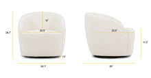 Load image into Gallery viewer, Crema White Boucle, dimensions
