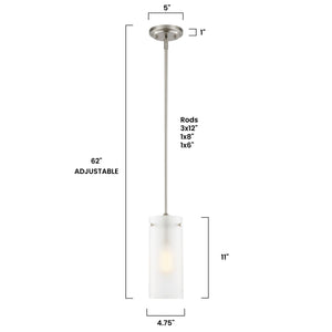 Satin Nickel, dimensions