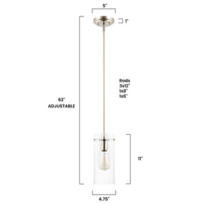 Satin Nickel, dimensions