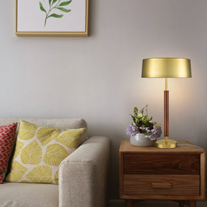 Brushed Brass/Walnut