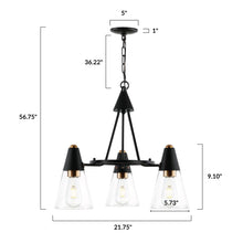 Load image into Gallery viewer, Black/Brass, dimensions
