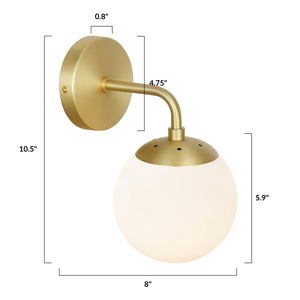 Brushed Brass/White, dimensions