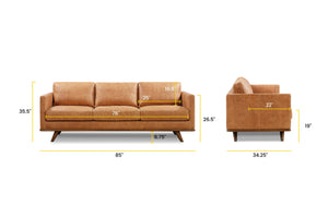Cognac Tan, dimensions
